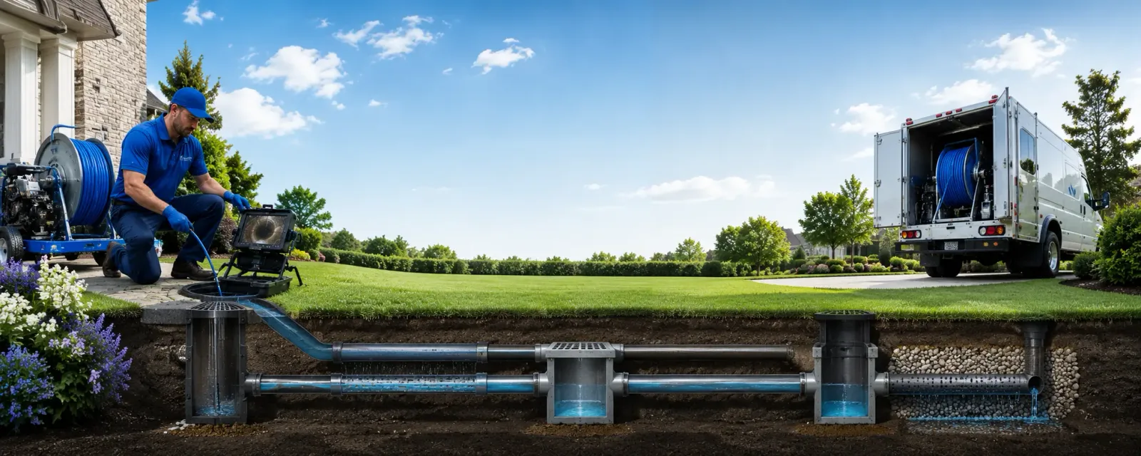 Outdoor drain cleaning information for Bergland, MI